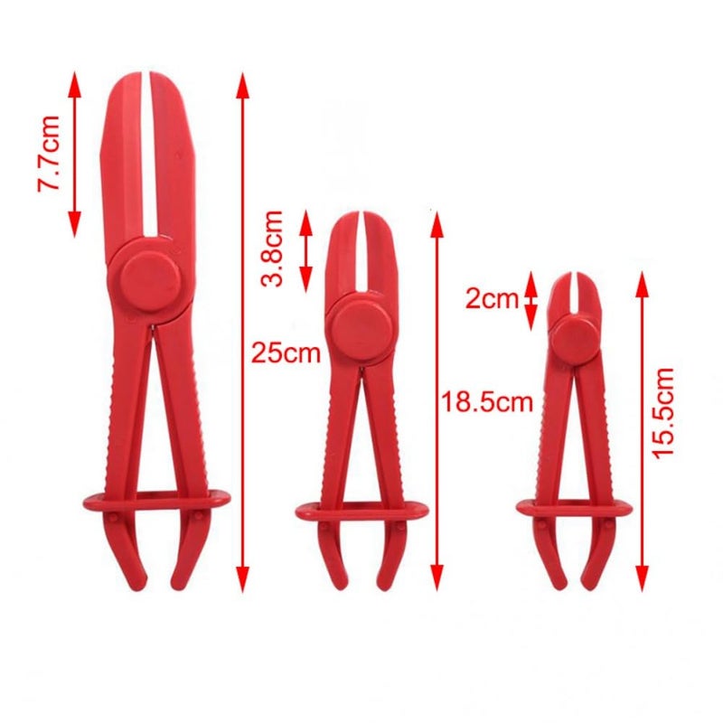 LOOTOOLS 3PCS Hose Pinch Off Pliers - Reliable Fuel Line Clamp Pliers for Automotive Flexible Hoses,Gas Lines,Brake,Fuel Lines,Coolant and Radiator - Image 2